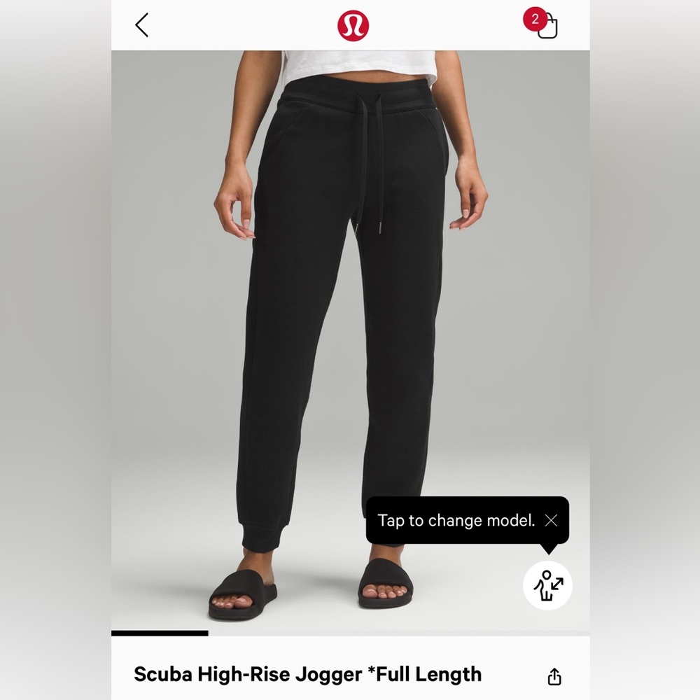 Lululemon Black Scuba High Rise Joggers Size 12